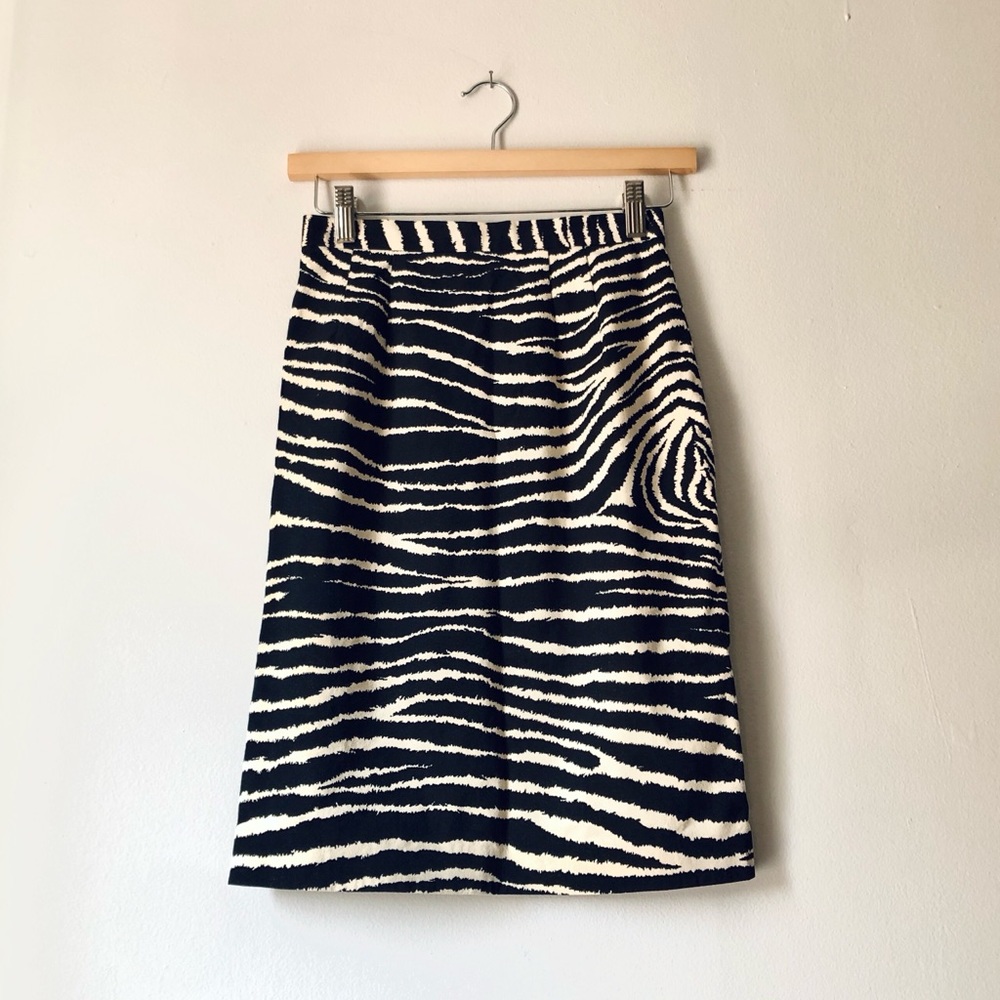 Vintage zebra print ultra suede skirt